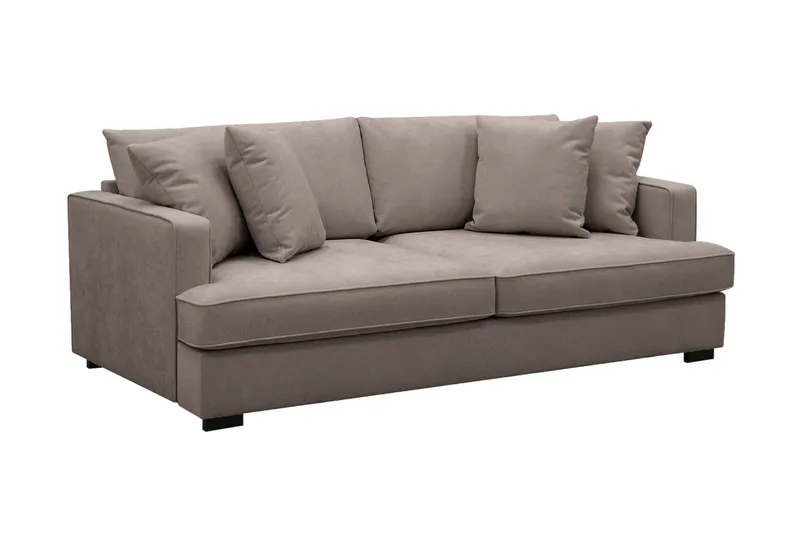 Rossita 3-seters Dyp Stoffsofa - Brun - Møbler - Sofaer - Sofa 3 seter