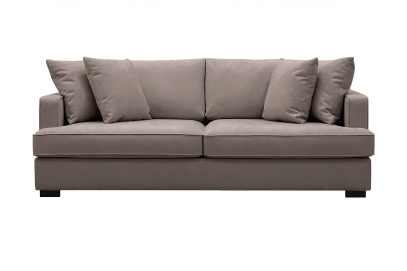 Rossita 3-seters Dyp Stoffsofa, Brun