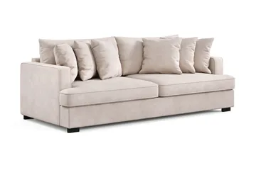 Rossita 4-seters Dyp Fløyelssofa - Beige - Møbler - Sofaer - Fløyel sofaer