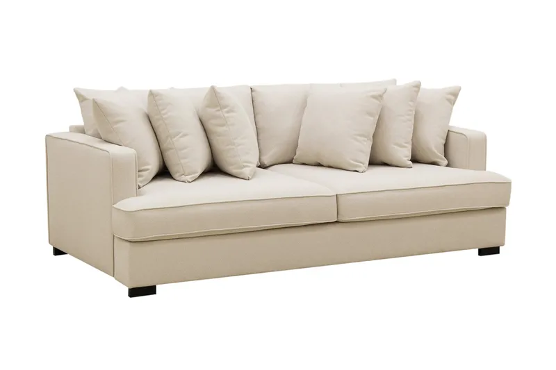 Rossita 4-seters Dyp Sofa i Bouclé - Beige - Møbler - Sofaer - 4 seter sofa