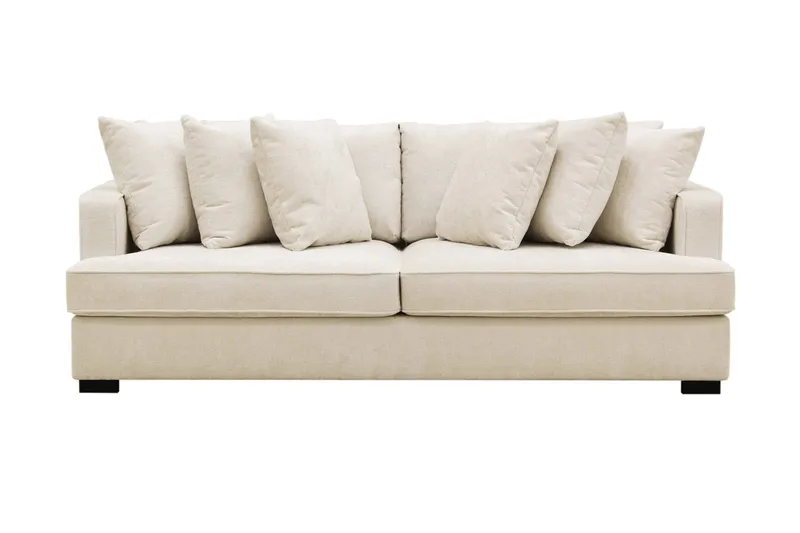 Rossita 4-seters Dyp Sofa i Chenille - Beige - Møbler - Sofaer - 4 seter sofa