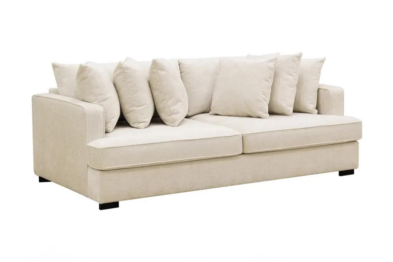 Rossita 4-seters Dyp Sofa i Chenille - Beige - Møbler - Sofaer - 4 seter sofa