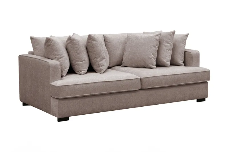Rossita 4-seters Dyp Sofa i Chenille - Grå / Brun - Møbler - Sofaer - 4 seter sofa