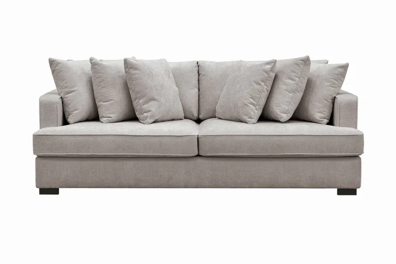 Rossita 4-seters Dyp Sofa i Chenille - Grå / Brun - Møbler - Sofaer - 4 seter sofa