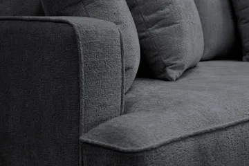 Rossita 4-seters Dyp Sofa i Chenille - Svart - Møbler - Sofaer - 4 seter sofa