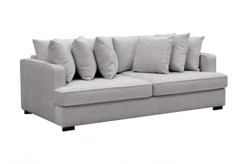 Rossita 4-seters Dyp Sofa i Chenille - Trenza 03, Grå Chenille - Møbler - Sofaer - 4 seter sofa