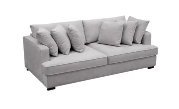 Rossita 4-seters Dyp Sofa i Chenille - Trenza 03, Grå Chenille - Møbler - Sofaer - 4 seter sofa