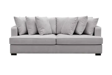 Rossita 4-seters Dyp Sofa i Chenille - Trenza 03, Grå Chenille - Møbler - Sofaer - 4 seter sofa