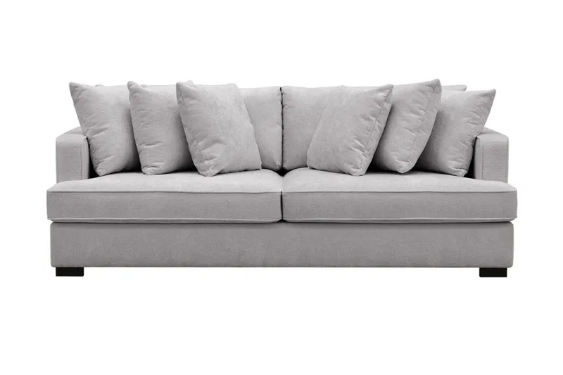 Rossita 4-seters Dyp Sofa i Chenille - Trenza 03, Grå Chenille - Møbler - Sofaer - 4 seter sofa