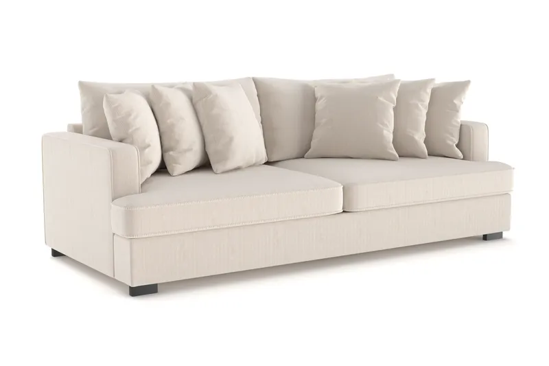 Rossita 4-seters Dyp Sofa i Kordfløyel - Beige - Møbler - Sofaer - 4 seter sofa