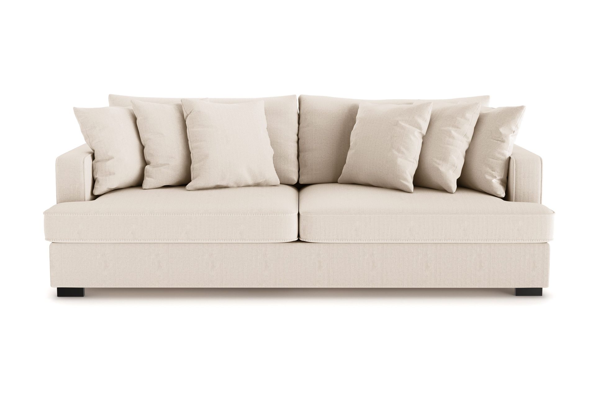 Rossita 4-seters Dyp Sofa i Kordfløyel - Beige