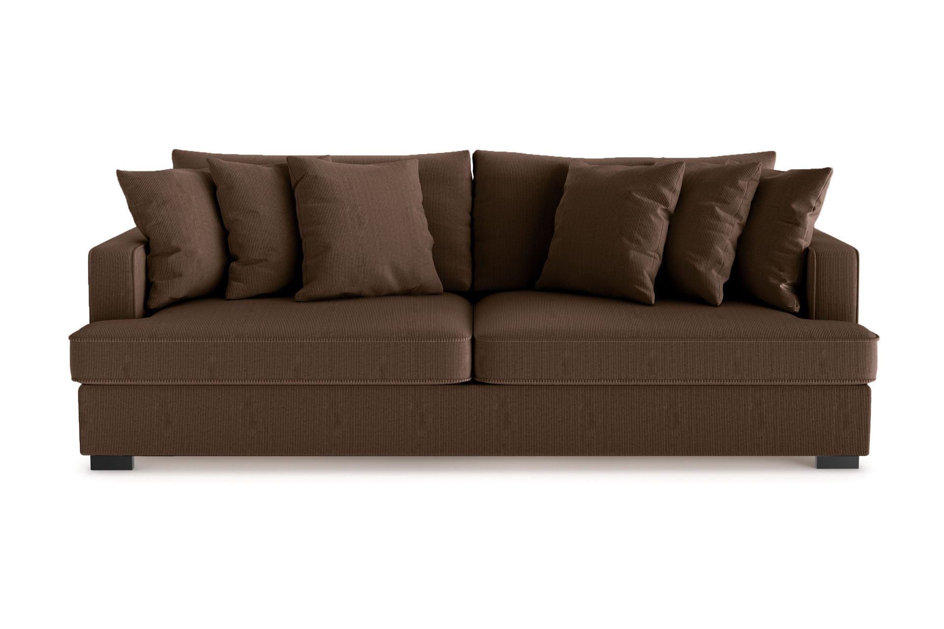 Rossita 4-seters Dyp Sofa i Kordfløyel - Brun