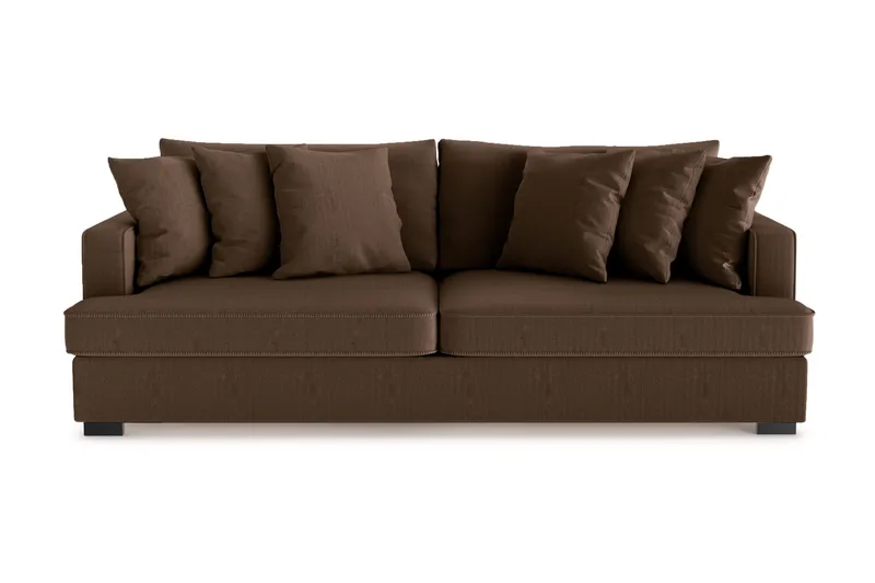 Rossita 4-seters Dyp Sofa i Kordfløyel - Brun - Møbler - Sofaer - 4 seter sofa