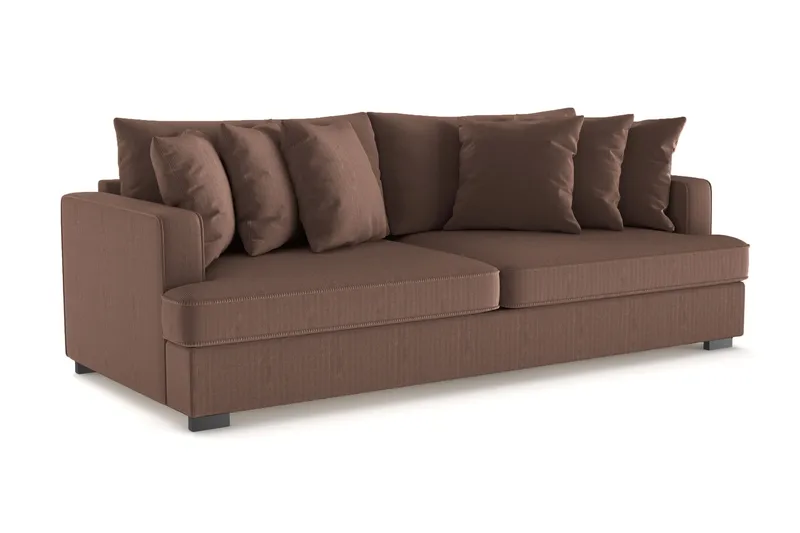 Rossita 4-seters Dyp Sofa i Kordfløyel - Brun - Møbler - Sofaer - 4 seter sofa