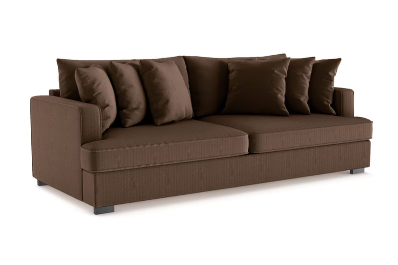 Rossita 4-seters Dyp Sofa i Kordfløyel - Brun - Møbler - Sofaer - 4 seter sofa