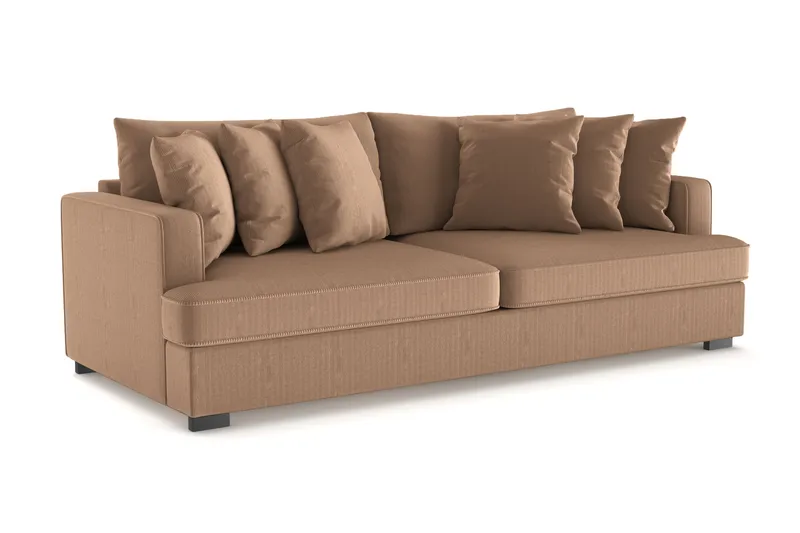 Rossita 4-seters Dyp Sofa i Kordfløyel - Brun - Møbler - Sofaer - 4 seter sofa