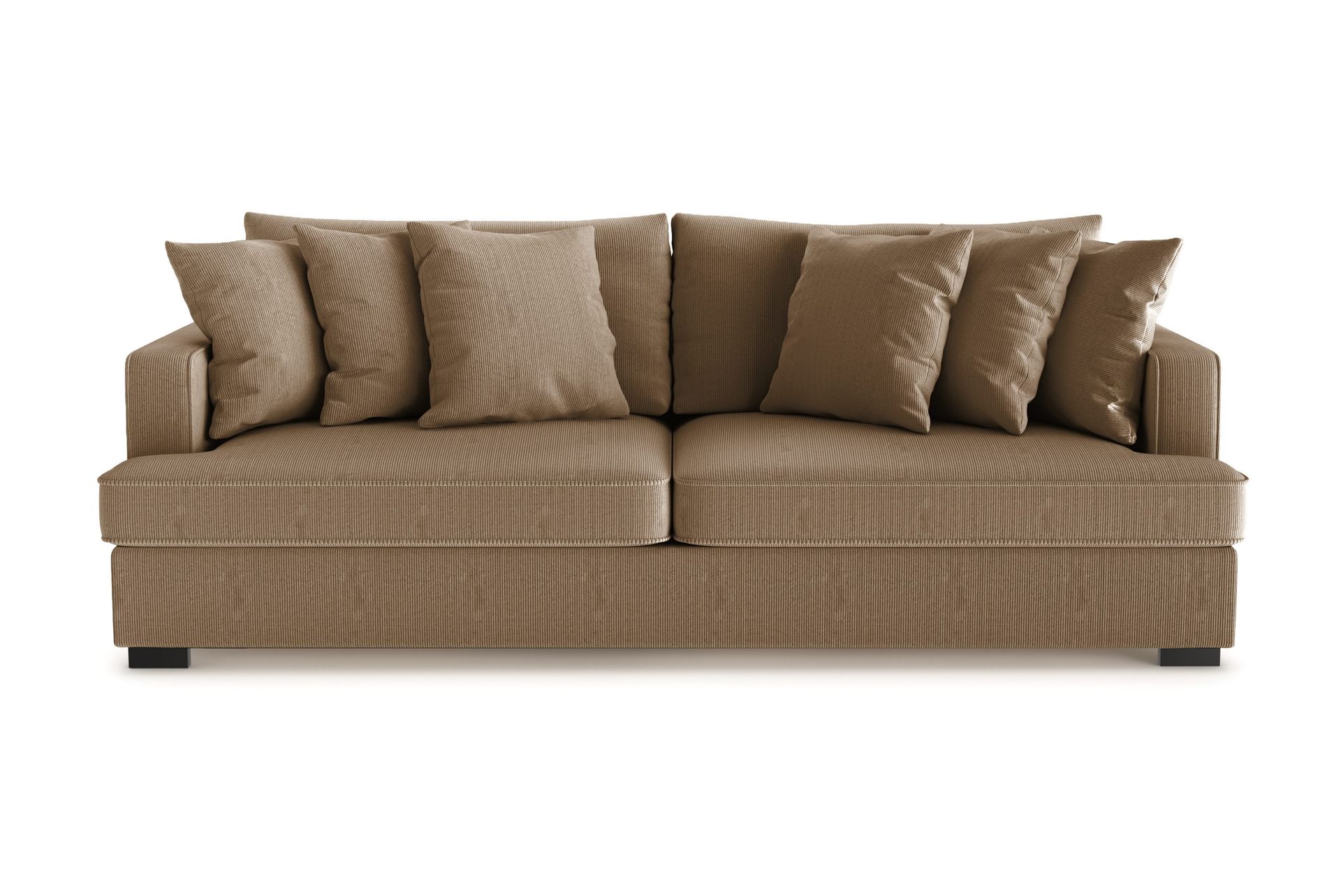 Rossita 4-seters Dyp Sofa i Kordfløyel - Brun