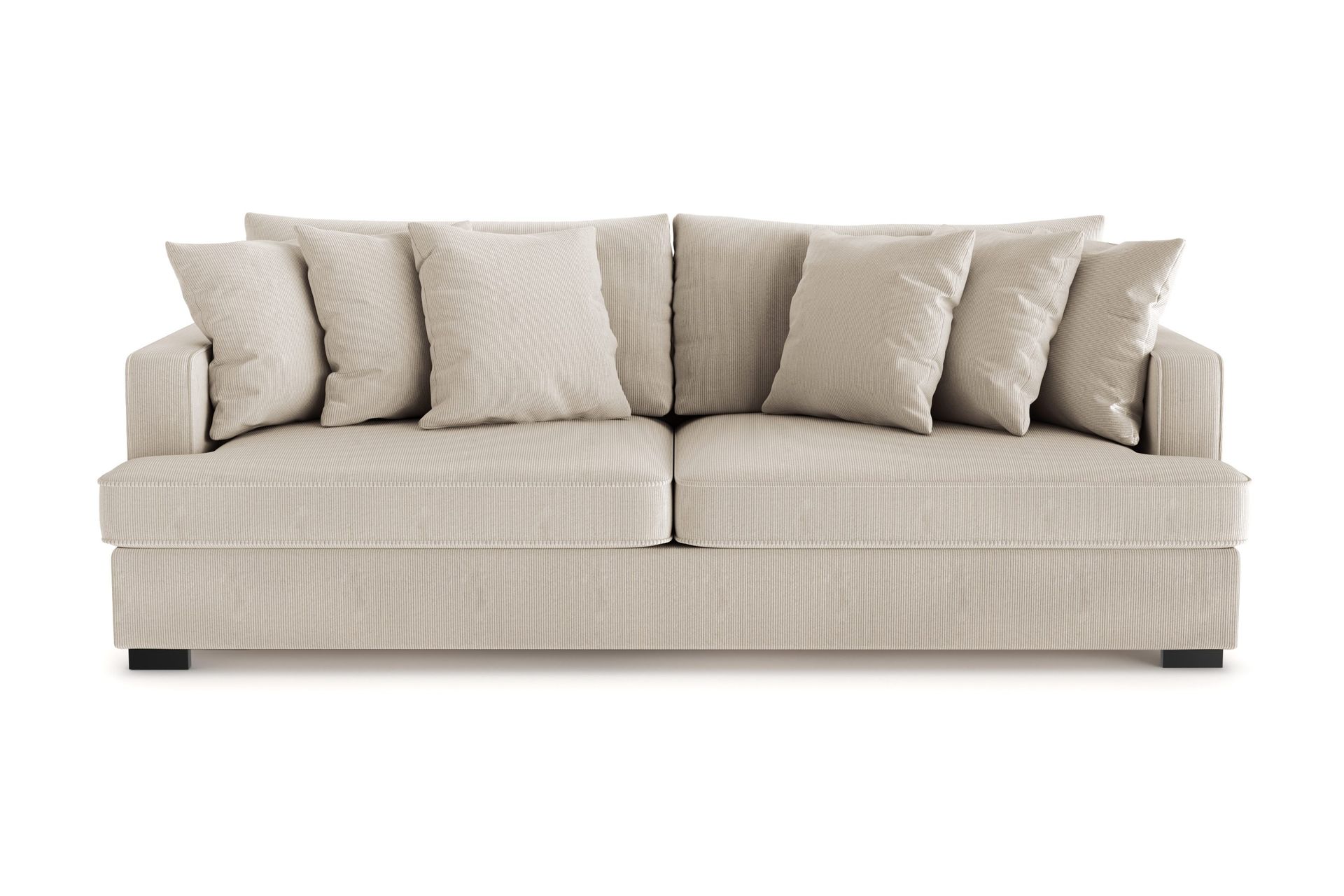 Rossita 4-seters Dyp Sofa i Kordfløyel - Greige