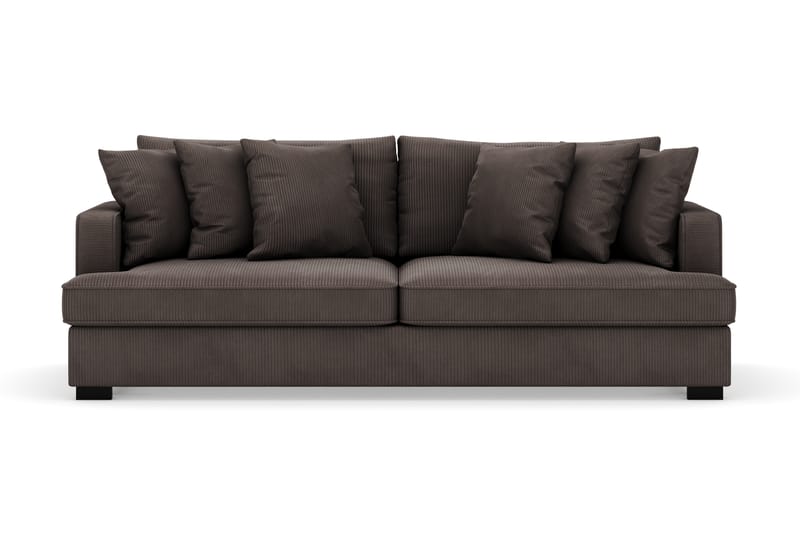 Rossita 4-seters Dyp Sofa i Kordfløyel - Mørkegrå - Møbler - Sofaer - Fløyel sofaer