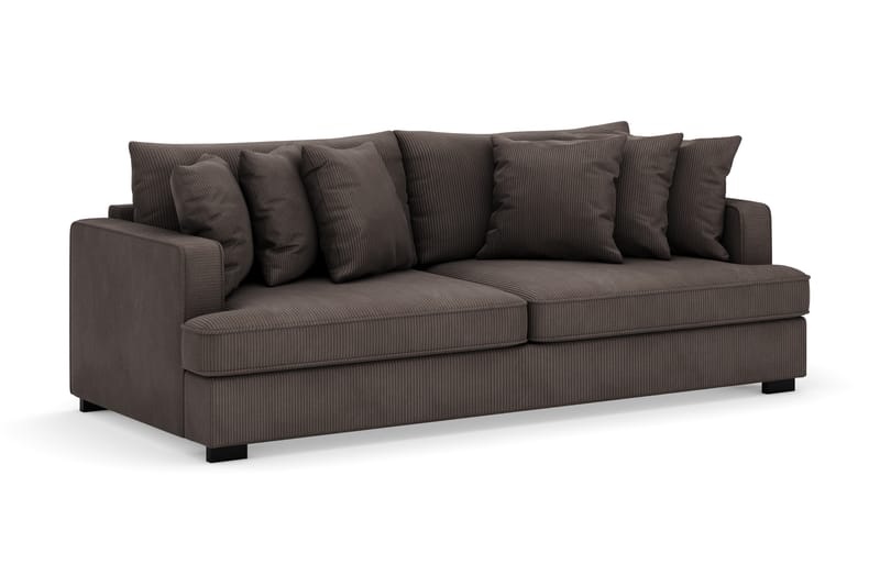 Rossita 4-seters Dyp Sofa i Kordfløyel - Mørkegrå - Møbler - Sofaer - Fløyel sofaer