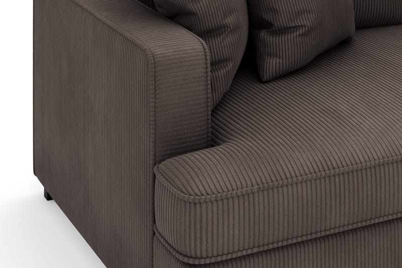 Rossita 4-seters Dyp Sofa i Kordfløyel - Mørkegrå - Møbler - Sofaer - Fløyel sofaer