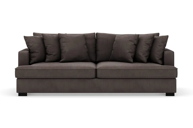 Rossita 4-seters Dyp Sofa i Kordfløyel, Mørkegrå
