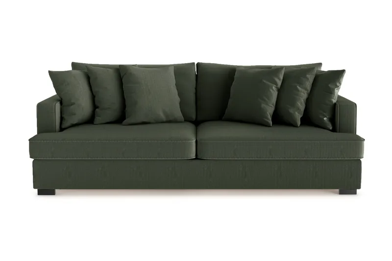 Rossita 4-seters Dyp Sofa i Kordfløyel, Mørkegrønn
