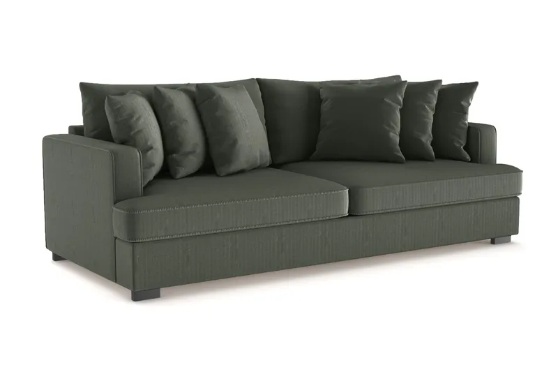 Rossita 4-seters Dyp Sofa i Kordfløyel - Mørkegrønn - Møbler - Sofaer - 4 seter sofa