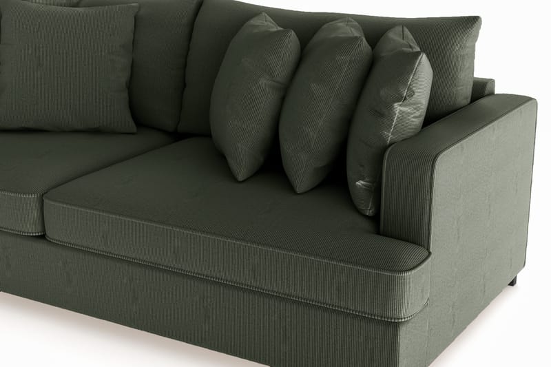 Rossita 4-seters Dyp Sofa i Kordfløyel - Mørkegrønn - Møbler - Sofaer - 4 seter sofa
