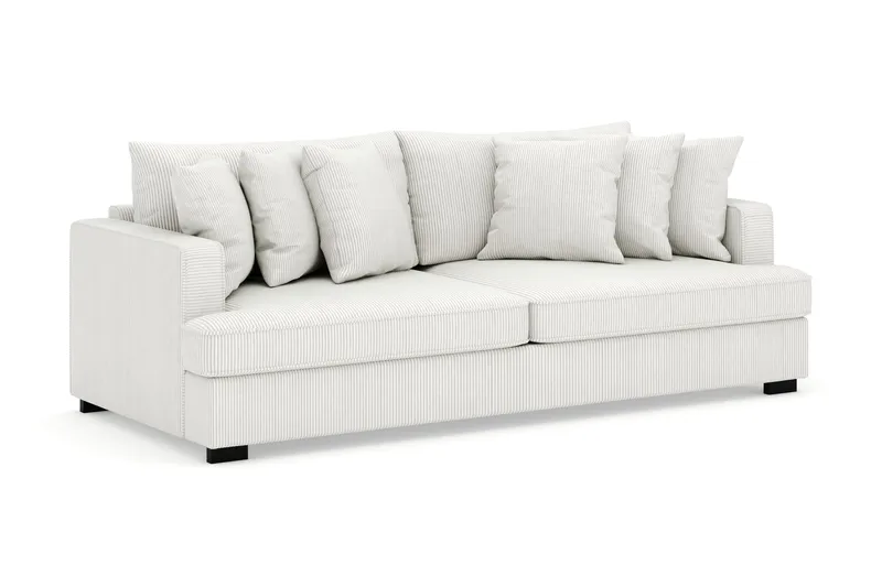 Rossita 4-seters Dyp Sofa i Kordfløyel - Offwhite - Møbler - Sofaer - Fløyel sofaer