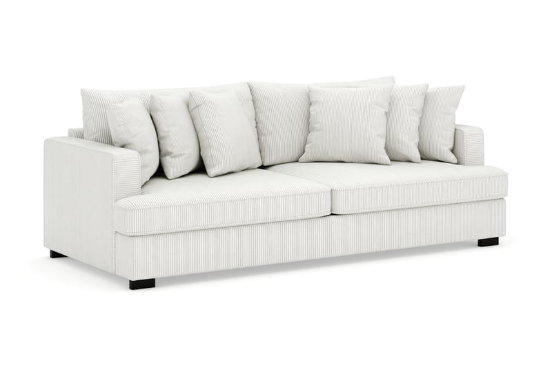Rossita 4-seters Dyp Sofa i Kordfløyel - Offwhite - Møbler - Sofaer - Fløyel sofaer