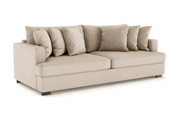 Rossita 4-seters Dyp Sofa i Stoff - Beige - Møbler - Sofaer - 4 seter sofa