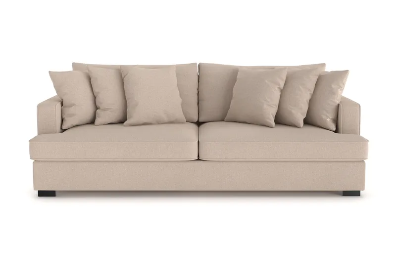 Rossita 4-seters Dyp Sofa i Stoff - Beige - Møbler - Sofaer - 4 seter sofa