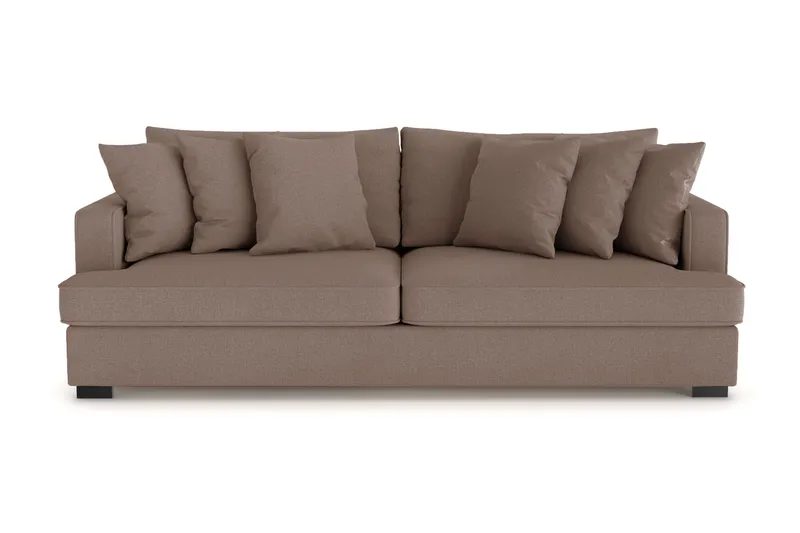 Rossita 4-seters Dyp Sofa i Stoff - Brun - Møbler - Sofaer - 4 seter sofa