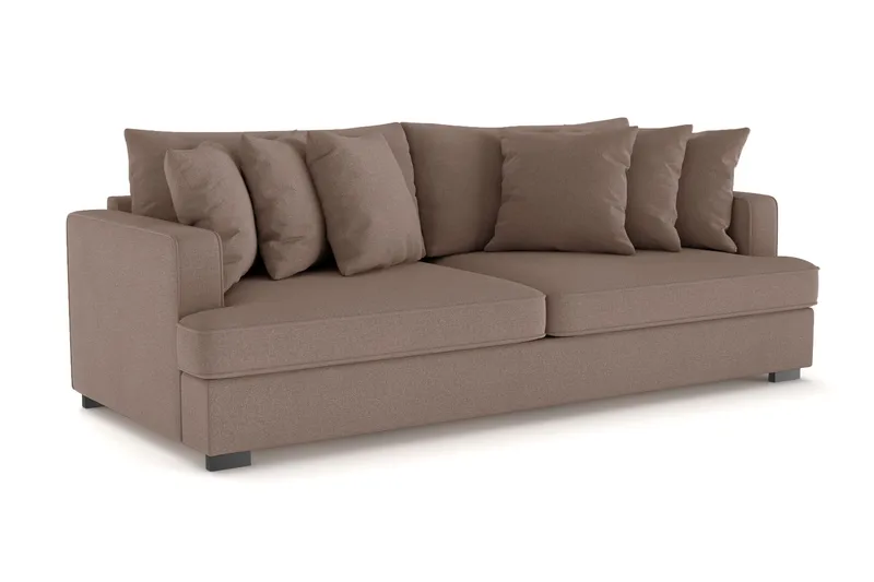 Rossita 4-seters Dyp Sofa i Stoff - Brun - Møbler - Sofaer - 4 seter sofa