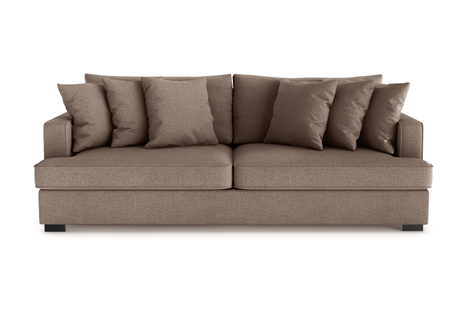 Rossita 4-seters Dyp Sofa i Stoff - Brun