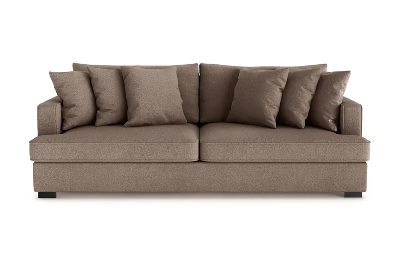 Rossita 4-seters Dyp Sofa i Stoff - Brun - Møbler - Sofaer - 4 seter sofa