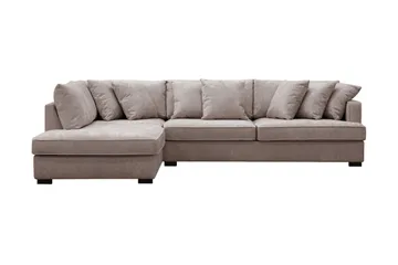 Rossita 4-seters Venstrevendt L-formet Dyp Sjeselongsofa i Chenille