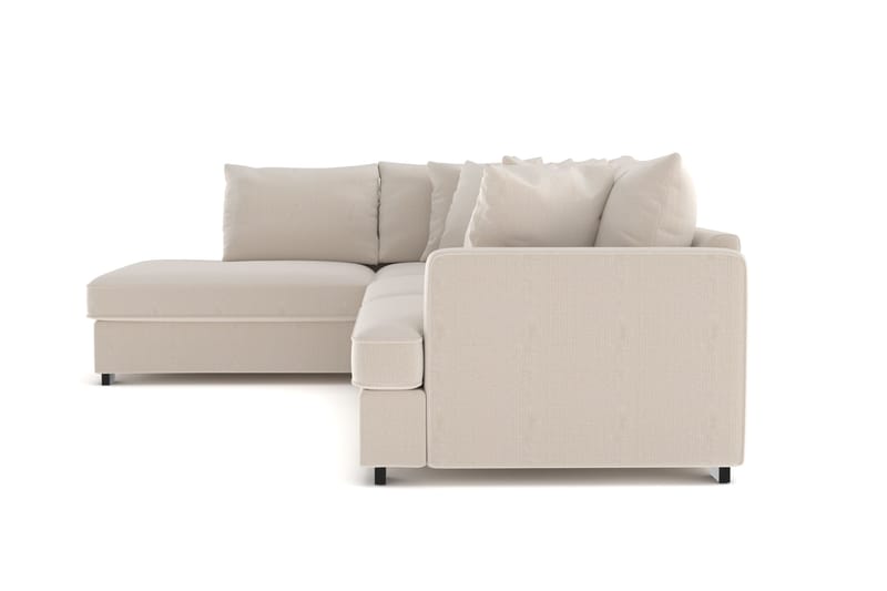 Rossita 4-seters Venstrevendt L-formet Dyp Sjeselongsofa i Kordfløyel - Beige - Møbler - Sofaer - Sofa med sjeselong