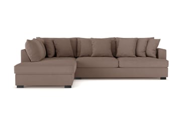 Rossita 4-seters Venstrevendt L-formet Dyp Sjeselongsofa i Stoff