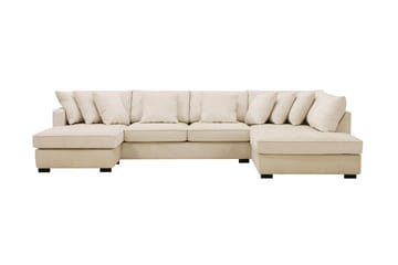 Rossita 5-seters Høyrevendt U-formet Dyp Sofa med Divan og Sjeselong i Chenille