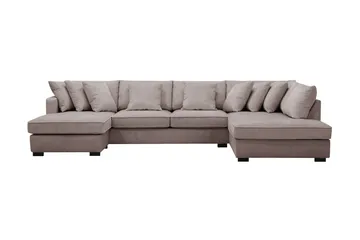 Rossita 5-seters Høyrevendt U-formet Dyp Sofa med Divan og Sjeselong i Chenille