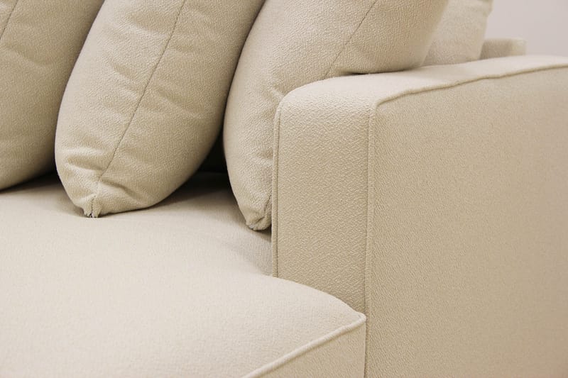 Rossita 5-seters Venstrevendt U-formet Dyp Sofa med Divan og Sjeselong i Bouclé - Beige - Møbler - Sofaer - U-sofa
