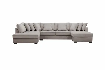 Rossita 5-seters Venstrevendt U-formet Dyp Sofa med Divan og Sjeselong i Chenille