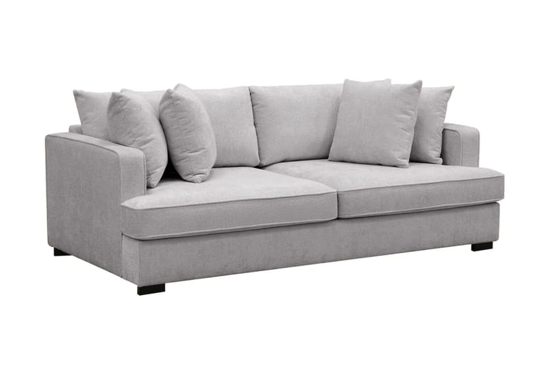 Rossita Dyp 3-seters sofa i chenille - Lys Grå - Møbler - Sofaer - Sofa 3 seter
