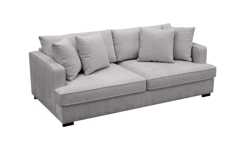 Rossita Dyp 3-seters sofa i chenille - Lys Grå - Møbler - Sofaer - Sofa 3 seter