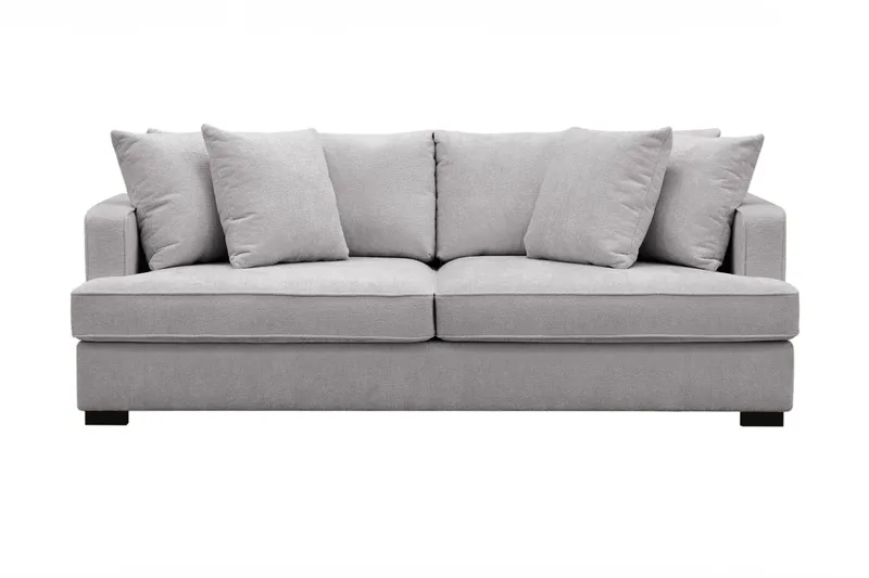 Rossita Dyp 3-seters sofa i chenille - Lys Grå - Møbler - Sofaer - Sofa 3 seter