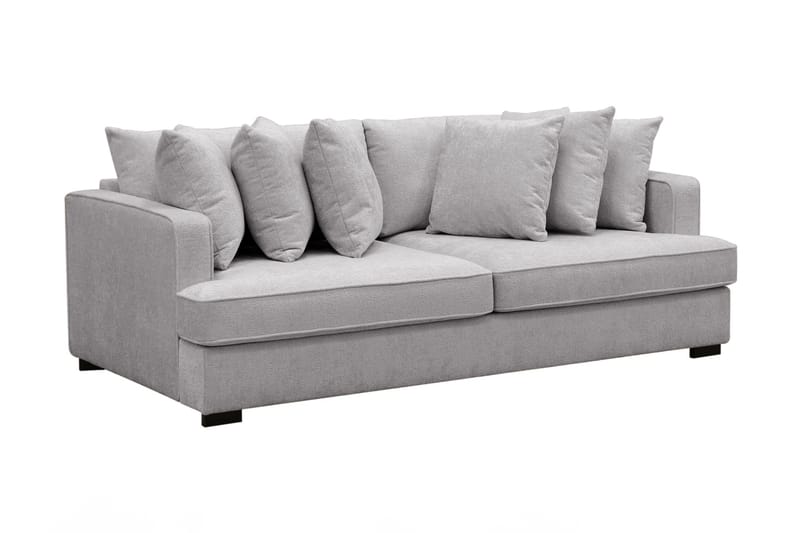 Rossita Dyp 4-seters sofa i chenille - Lys Grå - Møbler - Sofaer - 4 seter sofa