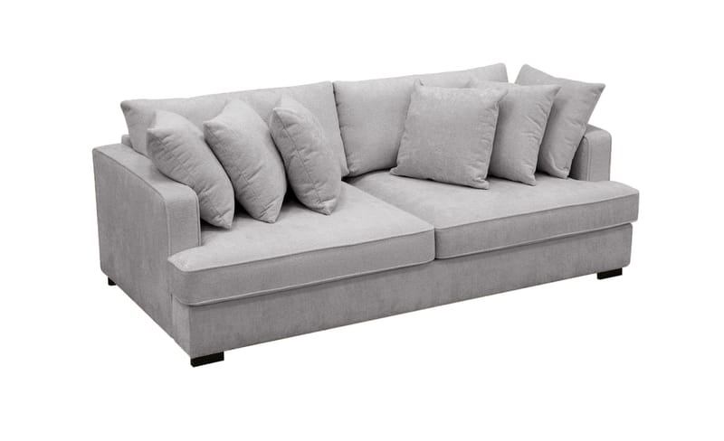 Rossita Dyp 4-seters sofa i chenille - Lys Grå - Møbler - Sofaer - 4 seter sofa