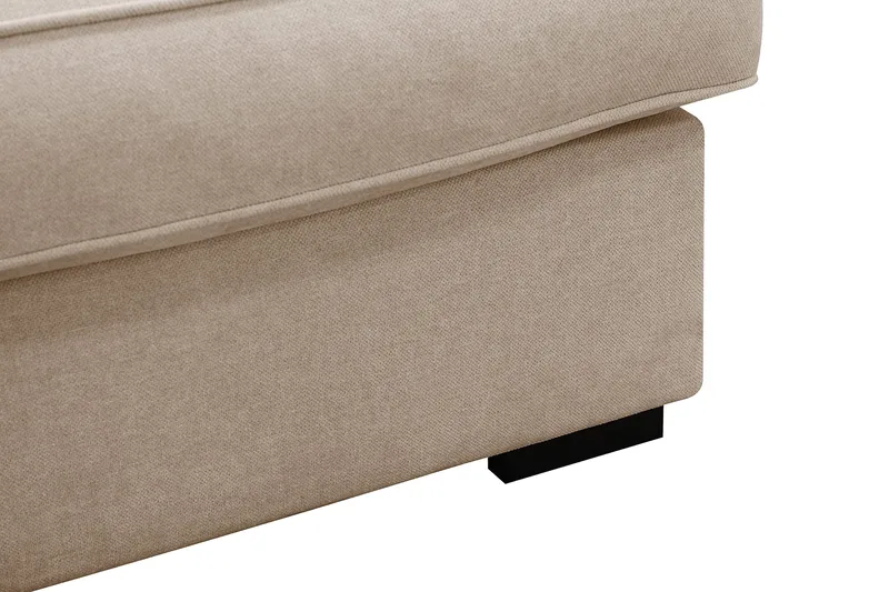 Rossita Luksus 5-seters høyrevendt U-formet ekstra dyp sofa med divan og sjeselong i stoff - Lysebrun - Møbler - Sofaer - U-sofa